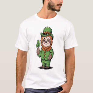 Luiaard St. Patrick's Day Iers Geluk T-shirt