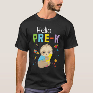 Luiaard Student Senior Blij Terug Naar School Dag T-shirt
