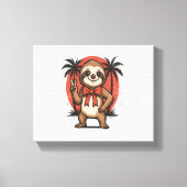 Luiaard Summer Beach Rocking Canvas Afdruk (Voorkant)