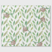 Luiaard thema cadeaupapier (Vlak)