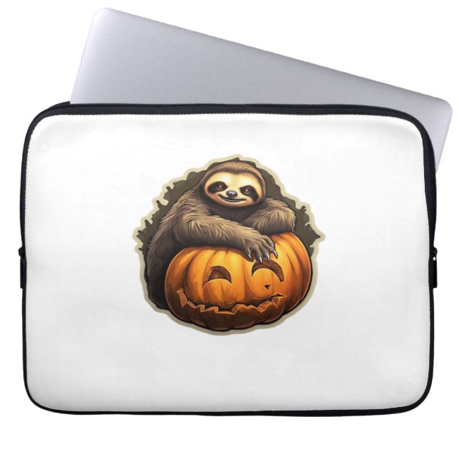 Luiaard thema halloween Klassiek T-Shirt Laptop Sleeve (Voorkant)