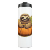 Luiaard thema Halloween Oversized T-Shirt_1 Thermosbeker (Voorkant)