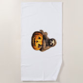 Luiaard thema Halloween Oversized T-Shirt Strandlaken (Voorkant)