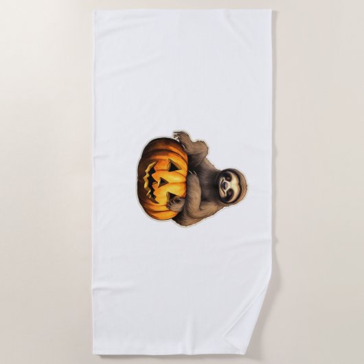 Luiaard thema Halloween Oversized T-Shirt Strandlaken (Voorkant)