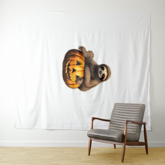 Luiaard thema Halloween Oversized T-Shirt Wandkleed (In Situ (horizontaal))