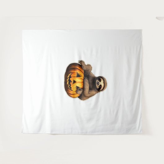 Luiaard thema Halloween Oversized T-Shirt Wandkleed (Voorkant (horizontaal))