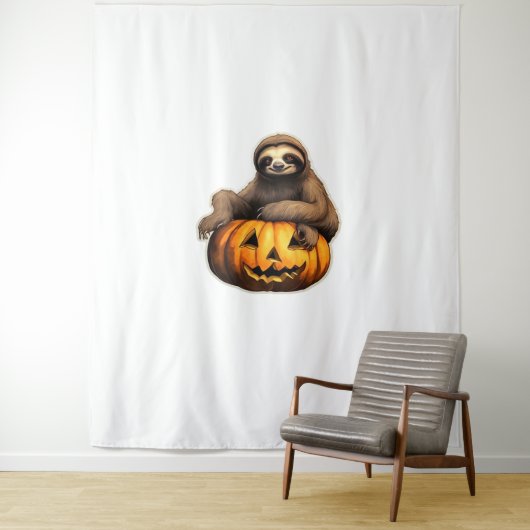 Luiaard thema Halloween Oversized T-Shirt Wandkleed (In situ)