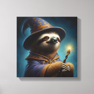 Luiaard Tovenaar Canvas Afdruk