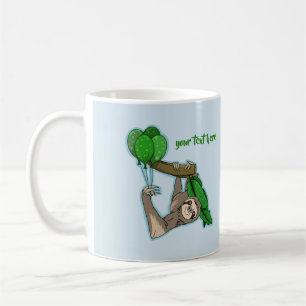 Luiaard verjaardag koffiemok