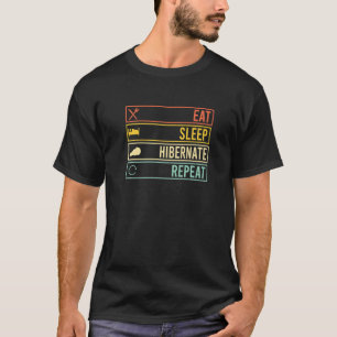 Luiaard Vintage Eten Slapen Herhalen Winterse Sl T-shirt