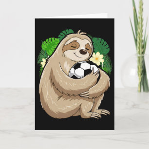 Luiaard Voetbal Schattige Luiaard met Voetbal Ll S Kaart