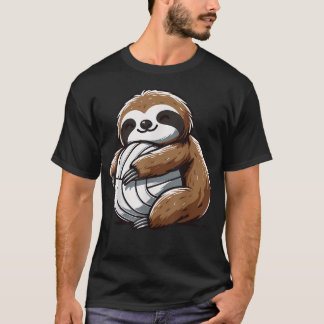 Luiaard Volleybal Grappige Luie Luiaard Met Volley T-shirt