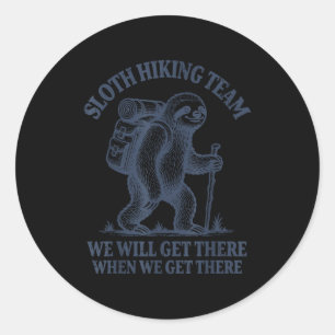 Luiaard Wandelen Ronde Sticker