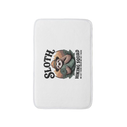 Luiaard Wandelen Squad Funny Camping Badmat (Voorkant Verticaal)