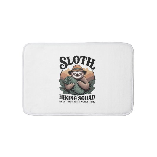 Luiaard Wandelen Squad Funny Camping Badmat (Voorkant)