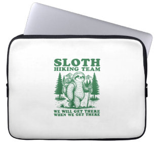Luiaard Wandelteam Grappige Bergwandelaar Wandelcl Laptop Sleeve