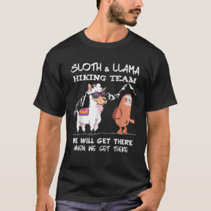 Luiaard Wandelteam Sloth Llama Wandelberg T-shirt