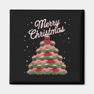 Luiaard Xmas Tree Luiaards Kerstboom Tanktop Magneet