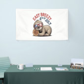 Luiaard Zonnebloem 4 juli Spandoek (Beurs)