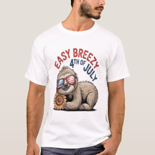 Luiaard Zonnebloem 4 juli T-shirt