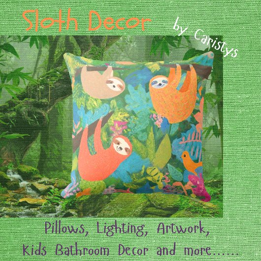 Luiaards die in bomen hangen Wegwerp kussen