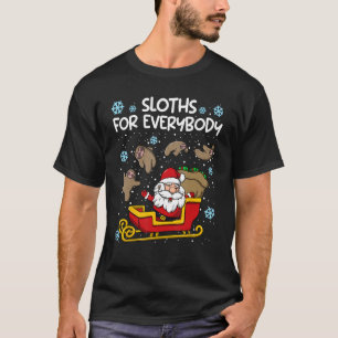 Luiaards voor iedereen Grappige Luiaard Kerst Vrou T-shirt