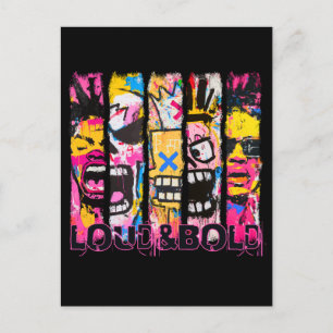 Luid en gedurfd - Graffiti Street Art Design Briefkaart