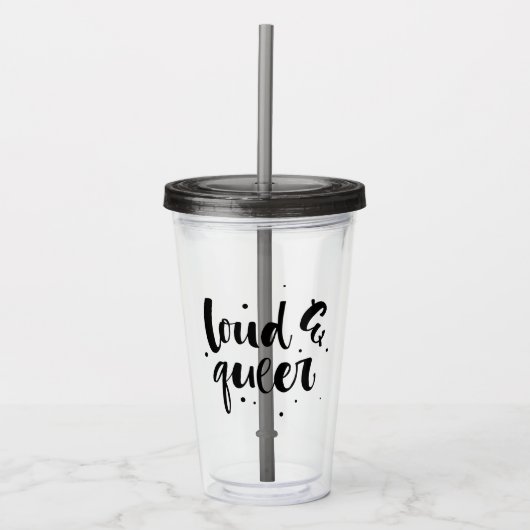 Luid en queer acryl drinkbeker (Voorkant)