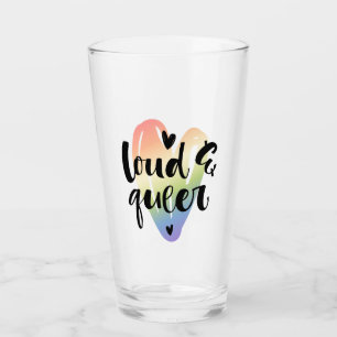 Luid en queer Waterverf Hart Glas