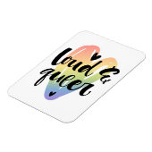 Luid en queer | Waterverf hart Magneet (Linkerzijde)