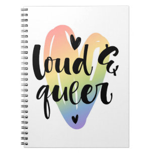 Luid en queer   Waterverf Hart Notitieboek