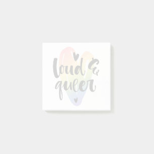 Luid en queer Waterverf Hart Post-it® Notes