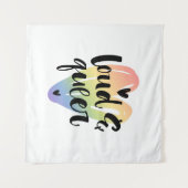 Luid en queer | Waterverf Hart Wandkleed (Voorkant (horizontaal))