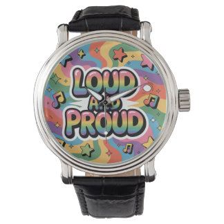 Luid en Trots – Kleurrijke Psychedelische LGBTQ+ B Horloge
