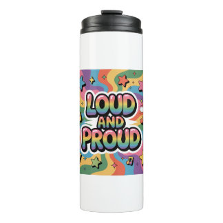 Luid en Trots – Kleurrijke Psychedelische LGBTQ+ B Thermosbeker