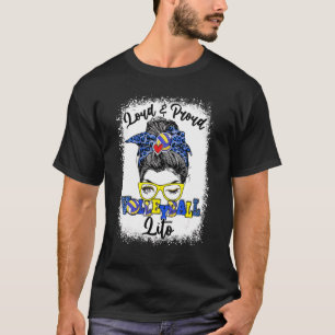 Luid en trots Volleybal Lito Messy Bun Bleached T-shirt