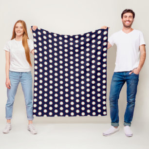 Luid Flash Blauw Met Oranje Omlijning Vet Patroon Fleece Deken