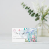 Luid onder het Zee Baby shower Informatiekaartje (Staand voorkant)