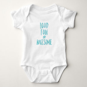 Luid plezier en geweldige typografie baby onsie romper