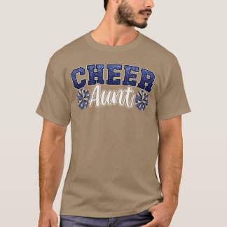 Luid Trots Juichen Tante Blauwe Pom Poms Cheerlead T-shirt