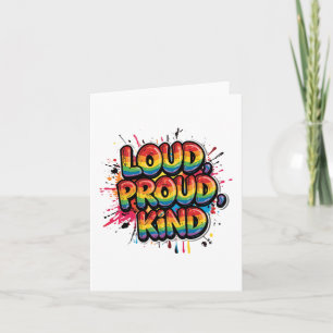 Luid Trots Kind Regenboog Pride Citaat Notitiekaartje