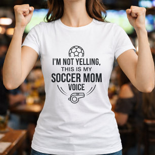 Luid Typografie voor Voetbalmoeders Stem T-shirt