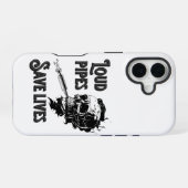 Luidbuizen redden levens iPhone 16 hoesje (Achterkant horizontaal)