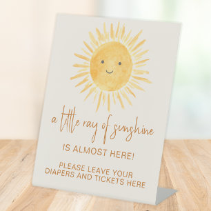 luidere Raffle Ray van zonnig Baby shower Reclamebord Met Voetstuk