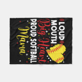 Luidruchtige mond grote hart trotse Softll mama Mo Fleece Deken (Voorkant (Horizontaal))