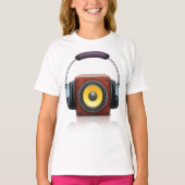 Luidspreker en hoofdtelefoon t-shirt (Voorkant)