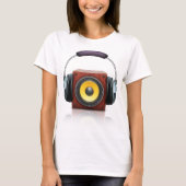 Luidspreker en hoofdtelefoon t-shirt (Voorkant)