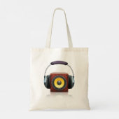 Luidspreker en hoofdtelefoon tote bag (Achterkant)