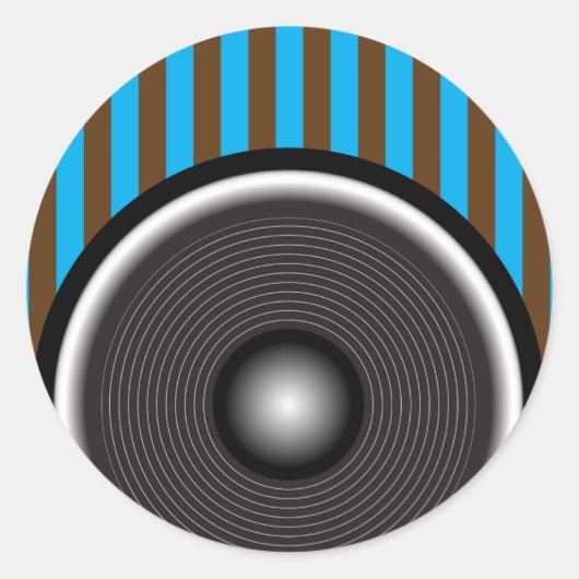 luidspreker ronde sticker (Voorkant)