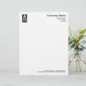 Luidspreker - zwart custom briefhoofd (Staand voorkant)